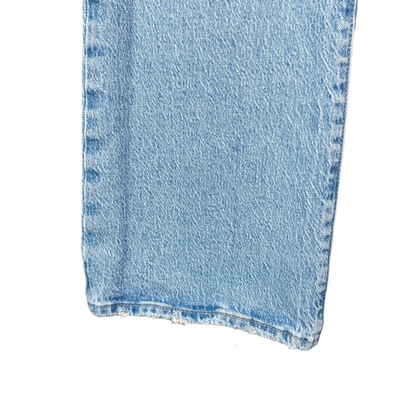 Levi's Ribcage Boot Cut Jeans Premium Distressed Edges Button Fly Women's 29 - Picture 6 of 13